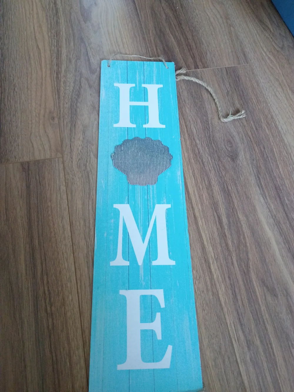 Turquoise HOME Hanging Wall Sign - Coastal Home Decor